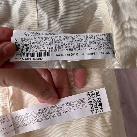 NWT ZARA Lilac Tailored Double-Breasted Blazer | XS - Picture 13 of 16